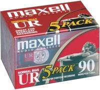 Maxell UR 90 Normal Bias Blank Audio Recording Cassette Tape, Low Noise, 90 Minu