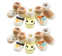 5 Chaussettes Bébé Chaudes Hiver,Chaussons Doux pour Nouveau-Né 0-6/6-12 Mois, Chaussettes Naissance Cadeau Motifs Animaux (FR/ES, Âge, 1 an, 2 ans, Taille normale, Bébé, 0-6Mois)