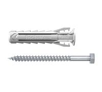 5 chevilles murales universelles et vis Fischer SX Plus 10mm x 65mm