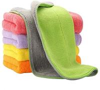 5 chiffons de nettoyage en microfibre extra épais avec 5 couleurs vives, super absorbants pour polir les chiffons de polissage avec deux couleurs sur les deux côtés