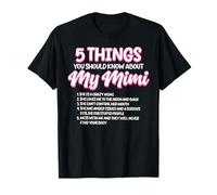 5 choses que vous devez savoir sur ma grand-mère Mimi fête des mères T-Shirt