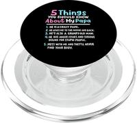 5 Choses Que Vous devez Savoir sur Mon Papa Funny Kids Girl PopSockets PopGrip pour MagSafe