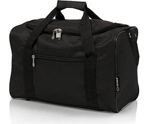 5 Cities 40x20x25cm Ryanair Taille Maximal Sac de Cabine Fourre-Tout de Voyage Pliable Léger Bagage Cabine 40x20x25 (Noir)