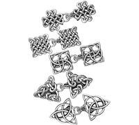 5 Clips à Châle Clips à Cardigan Rétro Clips à Chandail Antiques Broches à Pull Antiques Épingles à Châle Vintages Pinces à Pull Vintages en Argent pour Cape Chemise (Style Chic)