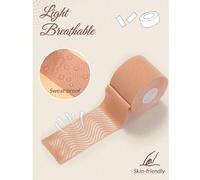 5 cm * 5 m Ruban de levage de poitrine Soutien-gorge invisible auto-adhésif pour femmes Couvercles de mamelons Ruban de levage Soutien-gorge sans bretelles Coussinets adhésifs 5 cm x 500 cmUnicolorePo