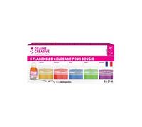 5 colorants pour bougie - jaune-rouge-bleu-vert-violet Multicolore G