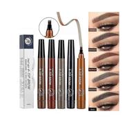 5 Colors Eyebrow Pen Waterproof 4 Fork Tip Eyebrow Tattoo Pencil Cosmetic Long Lasting Natural Dark Brown Liquid Eye Brow Pen VIN