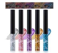 5 Colors Glitter Mascara Volume,Allongeant Waterproof Longue Durée Coloré Scintillant pour les cils,Curl,Anti-Sweat,No Blooming Colored Charming for Halloween Birthday Makeup Party