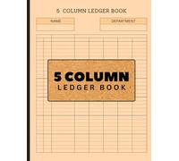 5 Column Ledger Book: Large 5 Column Ledger Book for Organizing Income, Expenses, Sales, and Budgets | 8.5x11 Inches, 110 Pages | Ideal for Small Business Owners and Personal Finance Tracking