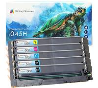 5 Compatibles 045H Cartouches de Toner pour Canon i-Sensys MF633Cdw, MF635Cx, LBP613Cdw, MF631Cn, imageCLASS MF632Cdw, MF634Cdw, LBP612Cdw - Noir/Cyan/Magenta/Jaune (BK 2.800 & C/M/Y 2.200 Pages)