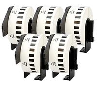 5 Compatibles Rouleaux DK22210 DK-22210 29mm x 30,48m Papier Étiquettes continues pour Brother P-Touch QL-500 QL-550 QL-560 QL-570 QL-700 QL-800 QL-810W QL-820NWB QL-1050 QL-1060N QL-1100 QL-1110NWB
