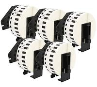 5 Compatibles Rouleaux DK22214 DK-22214 12mm x 30,48m Papier Étiquettes continues pour Brother P-Touch QL-500 QL-550 QL-560 QL-570 QL-700 QL-800 QL-810W QL-820NWB QL-1050 QL-1060N QL-1100 QL-1110NWB