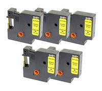 5 Compatibles Rubans d'étiquettes D1 40918 S0720730 Noir sur Jaune 9mm x 7m pour DYMO LabelManager LM 160 210D 220P 260P 280 360D 420P 450D 500TS PnP MobileLabeler LabelPoint LabelWriter LW 450 Duo