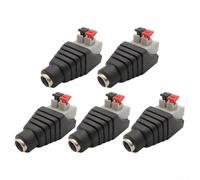 5 connecteurs CC 5 x 2 1 mm pour alimenter des LED et des équipements de surveillance, puissance de sortie maximale de 40 W, design (femelle)
