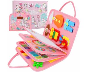 5 Couches Busy Board Montessori pour Enfants, 27 en 1 Jouet Éducatif