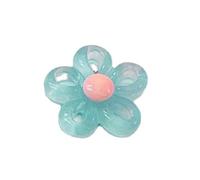 5 couleurs 23 x 23 mm petits pétales fleur pendentifs pour femmes bijoux colorés colliers fabrication d'apprêts breloques en résine pour la fabrication de bijoux, bracelets, colliers, taille unique