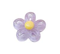 5 couleurs 23 x 23 mm petits pétales fleur pendentifs pour femmes bijoux colorés colliers fabrication d'apprêts breloques en résine pour la fabrication de bijoux, bracelets, colliers, taille unique
