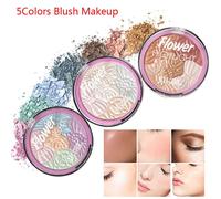 5 Couleurs Fard À Joues Visage Poudre Blush Maquillage Huile Contrôle Longue Durée Visage Joue Orange Pêche Couleur Mat Fard À Joues Rouge Poudre