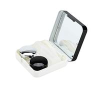 5 couleurs Mini boîte conteneur porte-lentilles de Portable Mini mignon Kit de voyage pour lentilles de adapté à la maison et aux voyages(03# Noir)