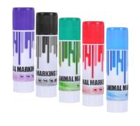 5 crayons de marquage en cire pour chèvres et ânes en plastique | Formule résistante à l’eau, mine rotative, tracé net et visible, pour identification du bétail et en ferme