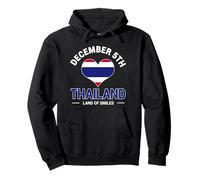 5 décembre Thaïlande Land of Smiles Fête Nationale thaïlandaise Sweat à Capuche