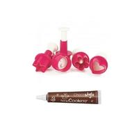 5 découpoirs pâte à sucre + 1 Stylo chocolat Scrapcooking