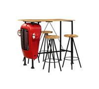 5-delige Barset 120x60x107 cm massief mangohout246241