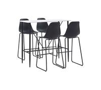 Ensemble de Bar 5 pcs Plastique Noir Mobilier Comptoir Bistrot Jardin vidaXL