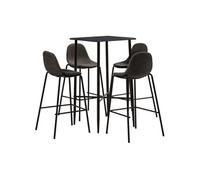 5-delige Barset stof donkergrijs279956