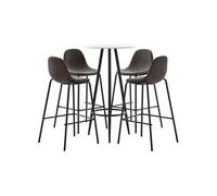 5-delige Barset stof donkergrijs3051134