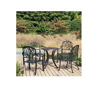 vidaXL 5-delige Bistroset gietaluminium zwart3070599 Noir G