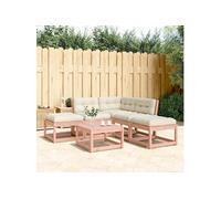 5-delige Loungeset met kussens massief douglashout3216968