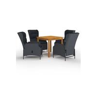 5-delige Tuinset donkergrijs3067747