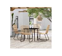 vidaXL 5-delige Tuinset eikenkleurig3099174 Noir G