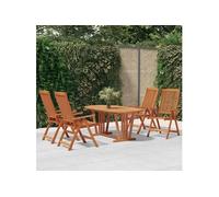 vidaXL Ensemble à manger de jardin 5 pcs Bois d'eucalyptus massif