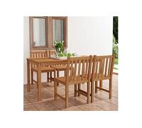 Vidaxl Ensemble De Salle À Manger De Jardin 5 Pcs Bois De Teck Solide