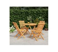 Ensemble à Dîner de Jardin Mobiliers Meubles 5 pcs Bois de Teck Massif vidaXL