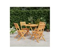 Vidaxl Ensemble À Dîner De Jardin 5 Pcs Bois De Teck Massif