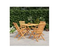 5-delige Tuinset massief teakhout3155035