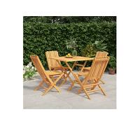 Vidaxl Ensemble À Dîner De Jardin 5 Pcs Bois De Teck Massif