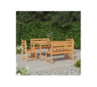 vidaXL 5-delige Tuinset massief teakhout3157195 bois de teck G