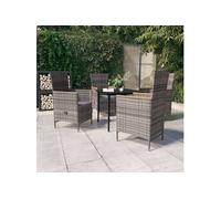 5-delige Tuinset met kussens grijs3099450