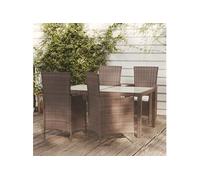 Vidaxl Salon D'extérieur 5 Pcs Avec Coussins Résine Tressée Marron Marron