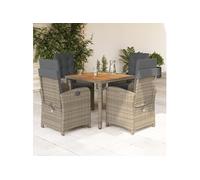 5-delige Tuinset met kussens poly rattan grijs3212240