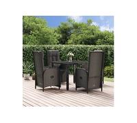 Mobilier à Dîner de Jardin et Coussins Meuble de Salle à Manger Rotin vidaXL