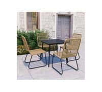vidaXL 5-delige Tuinset poly rattan en glas3060232 G