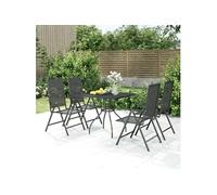 vidaXL 5-delige Tuinset staal antracietkleurig3187976 Anthracite G