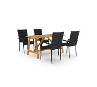 vidaXL 5-delige Tuinset zwart3068750 Noir G