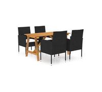 5-delige Tuinset zwart3068779