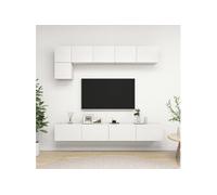 Ensemble de Meuble TV 5 pcs Chêne Sonoma Aggloméré Mural Suspendu vidaXL
